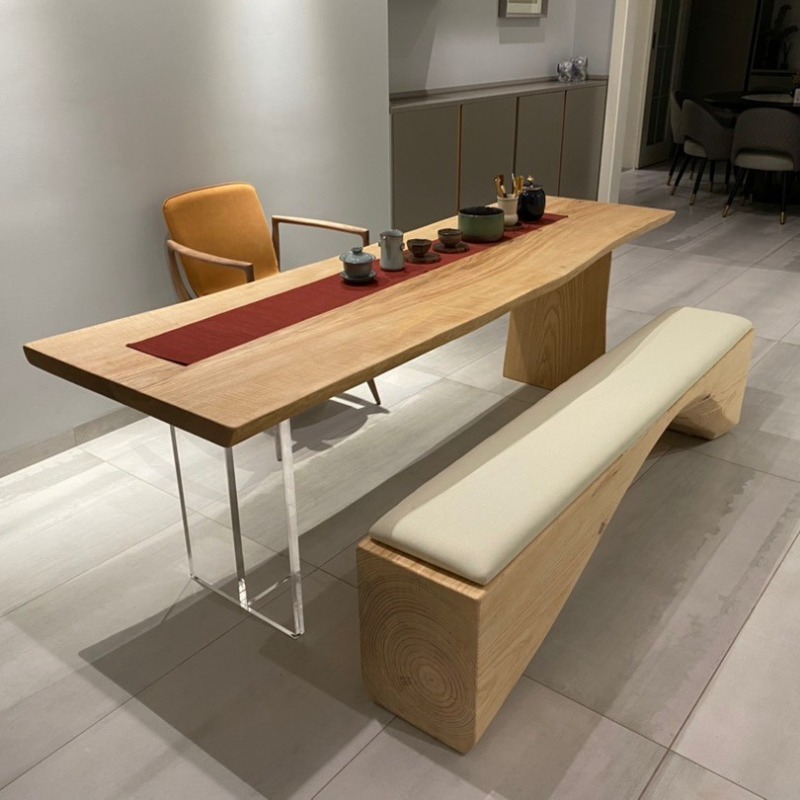 Office Furniture For Home - Nordycki Stół Pływający z Litego Drewna
