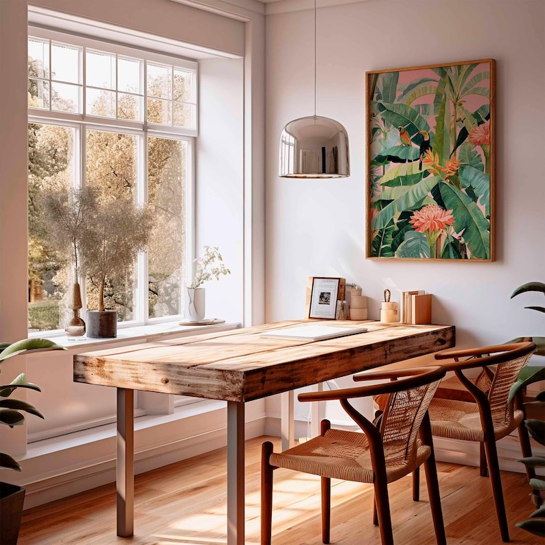 1 szt. Retro Tropikalny Plakat – Office Furniture For Home recenzja i cena