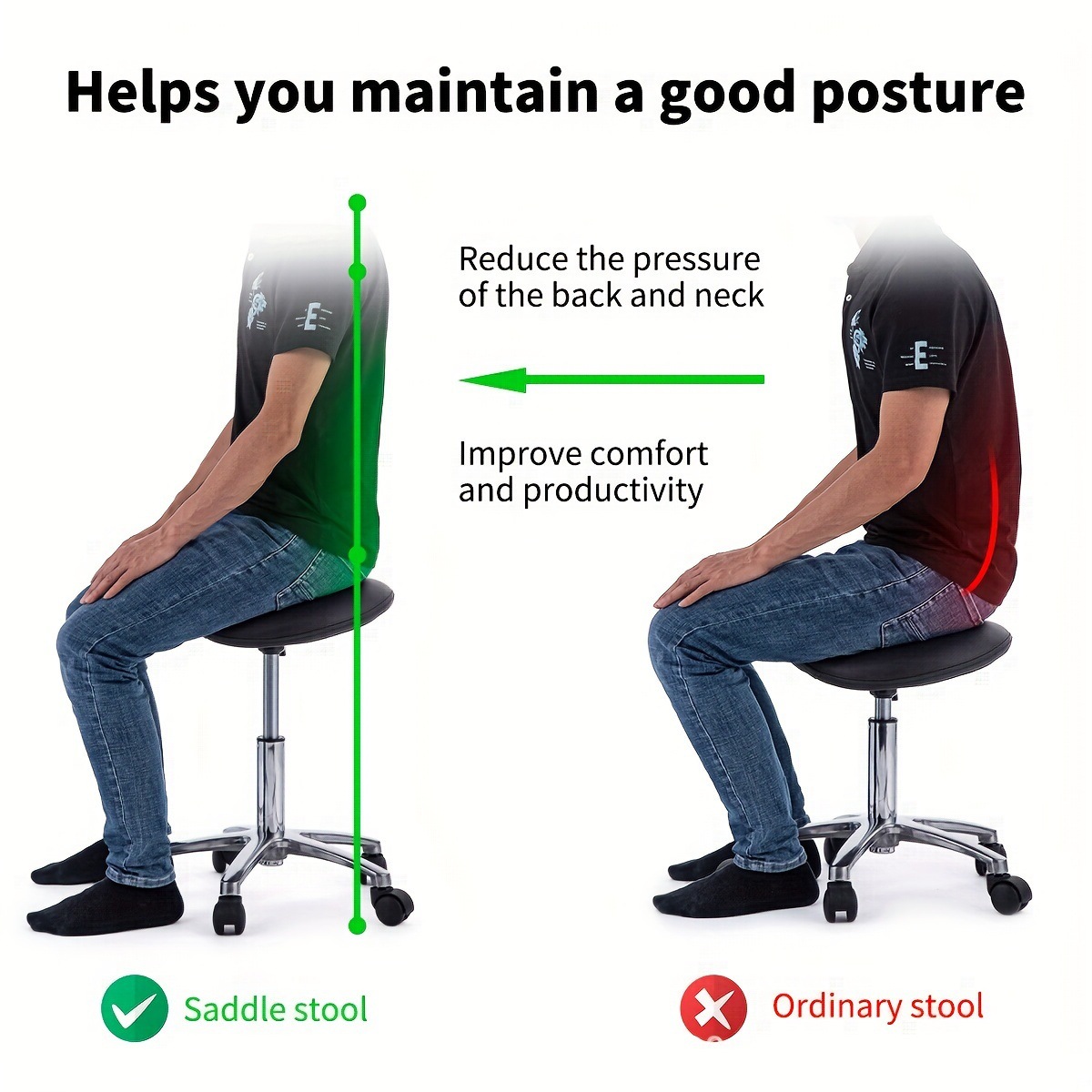 Stołek na kółkach obrotowy erg – Office Furniture Ergonomic recenzja i cena