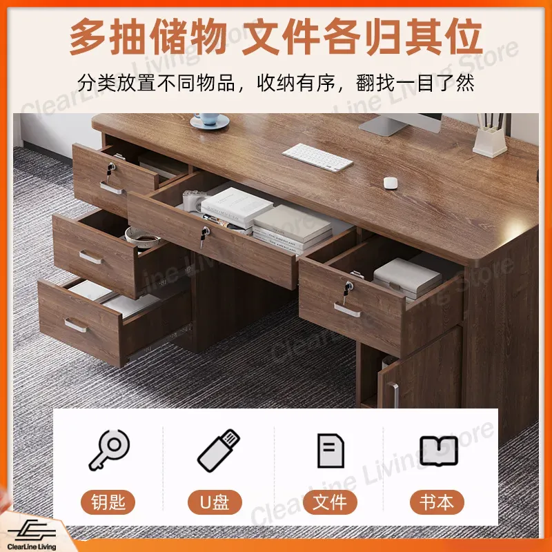 Biurko z litego drewna, stół d – Office Furniture Rental recenzja i cena